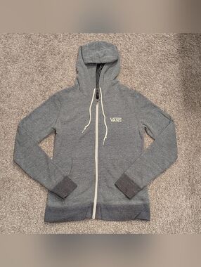 Vans Women’s Heather Grey Full-Zip Hoodie - womens size small